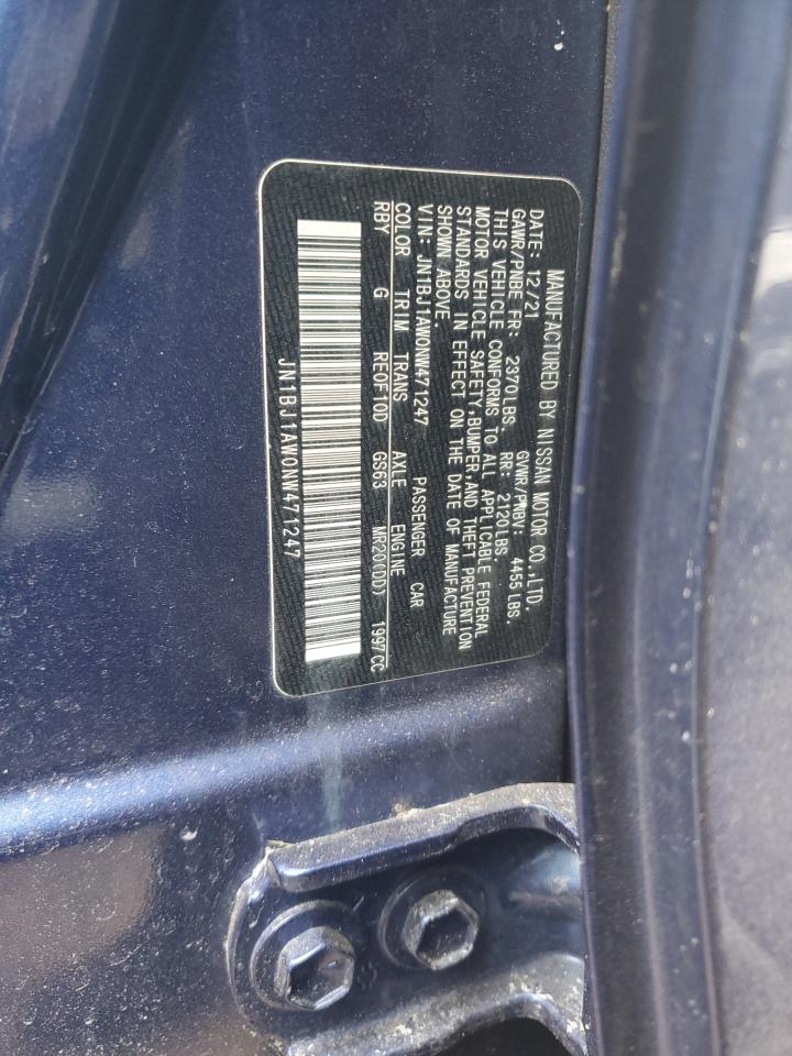 JN1BJ1AW0NW471247 NISSAN ROGUE 2022