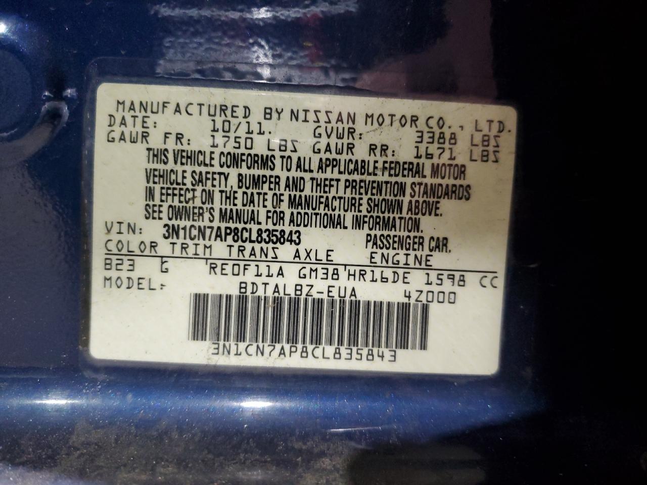 2012 Nissan Versa - Image 12