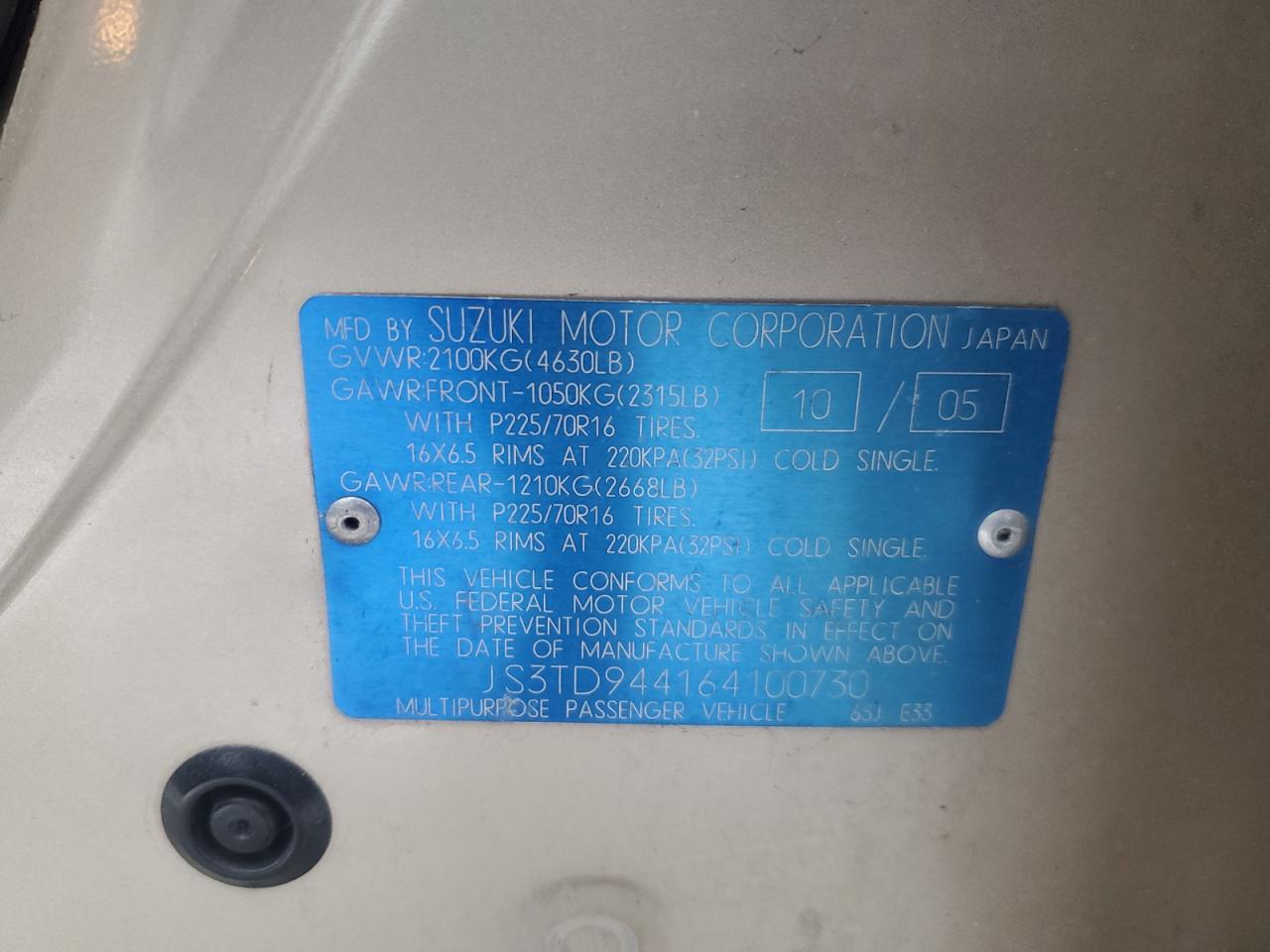 2006 Suzuki Grand Vitara - Image 15