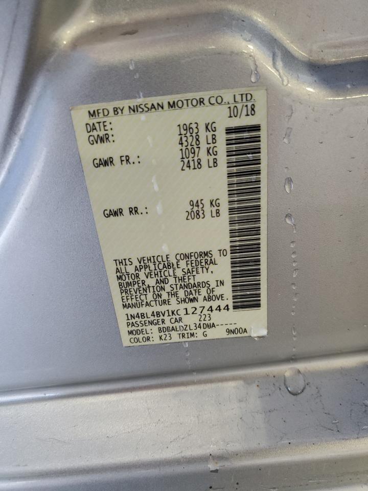 1N4BL4BV1KC127444 NISSAN ALTIMA 2019