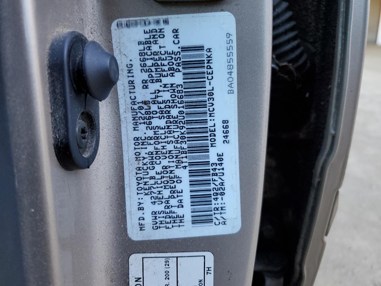2002 Toyota Camry - Image 12