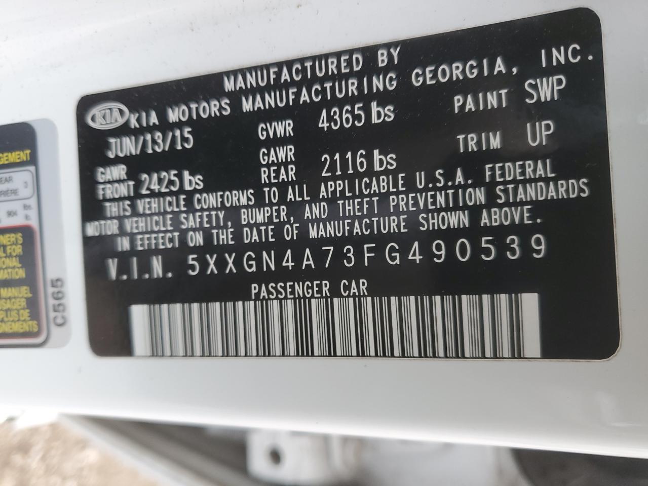 2015 Kia Optima - Image 13