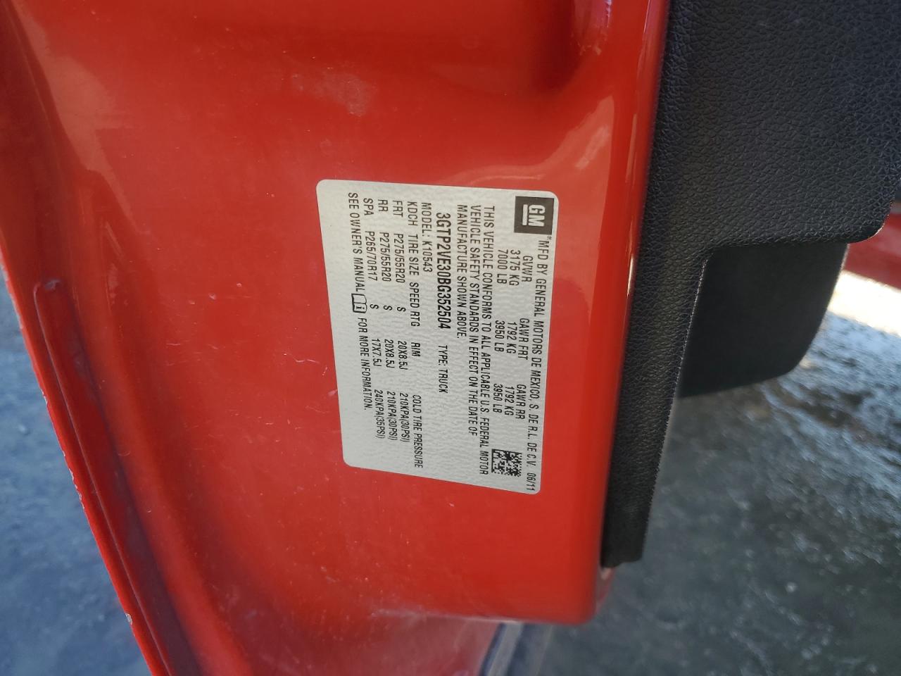 2011 GMC Sierra K1500 Sle VIN: 3GTP2VE30BG32504 Lot: 88813225