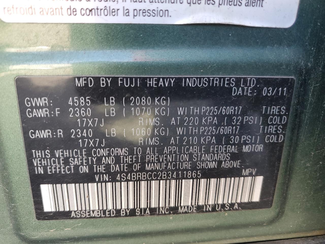 2011 Subaru Outback - Image 12