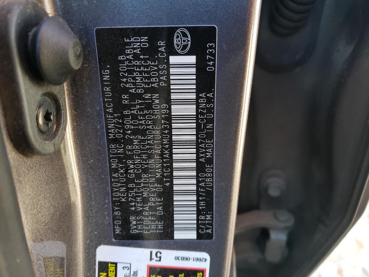 2021 Toyota Camry - Image 13