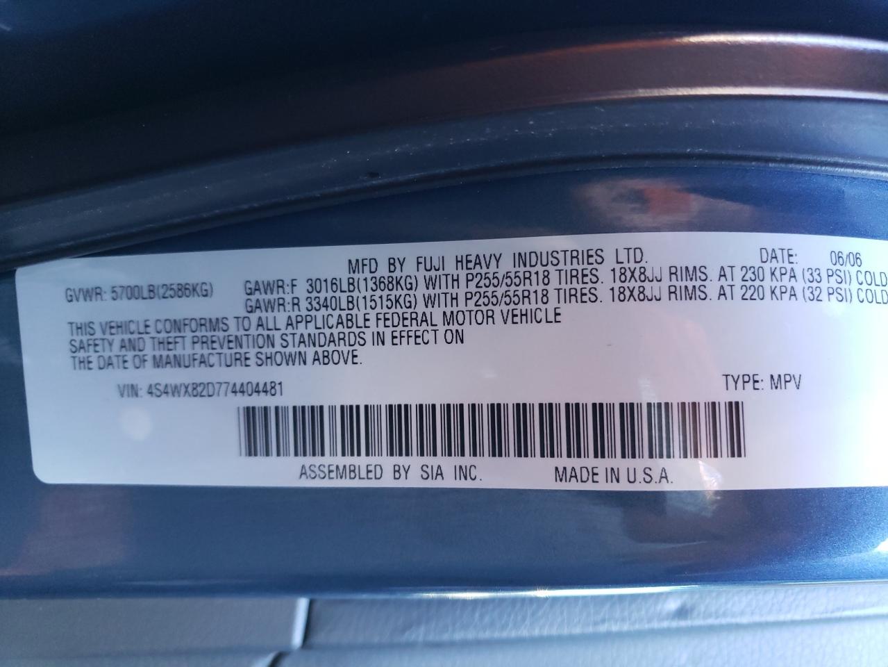 2007 Subaru Tribeca - Image 15