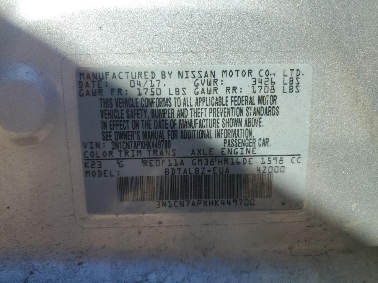 2017 Nissan Versa - Image 12
