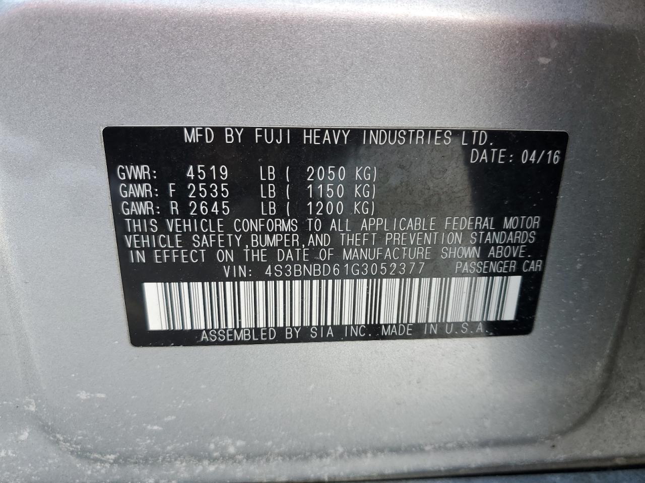 2016 Subaru Legacy - Image 14
