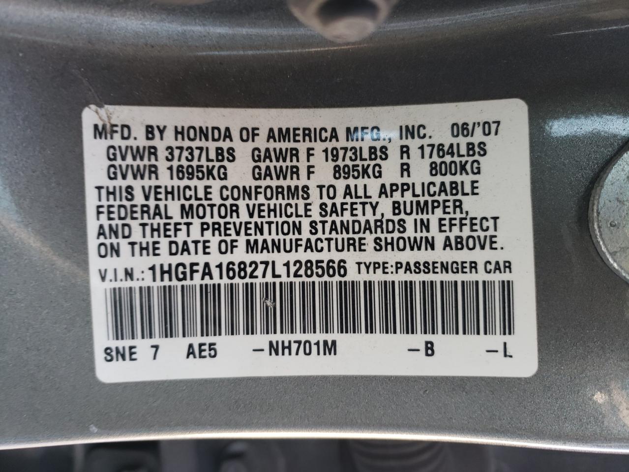 2007 Honda Civic - Image 12