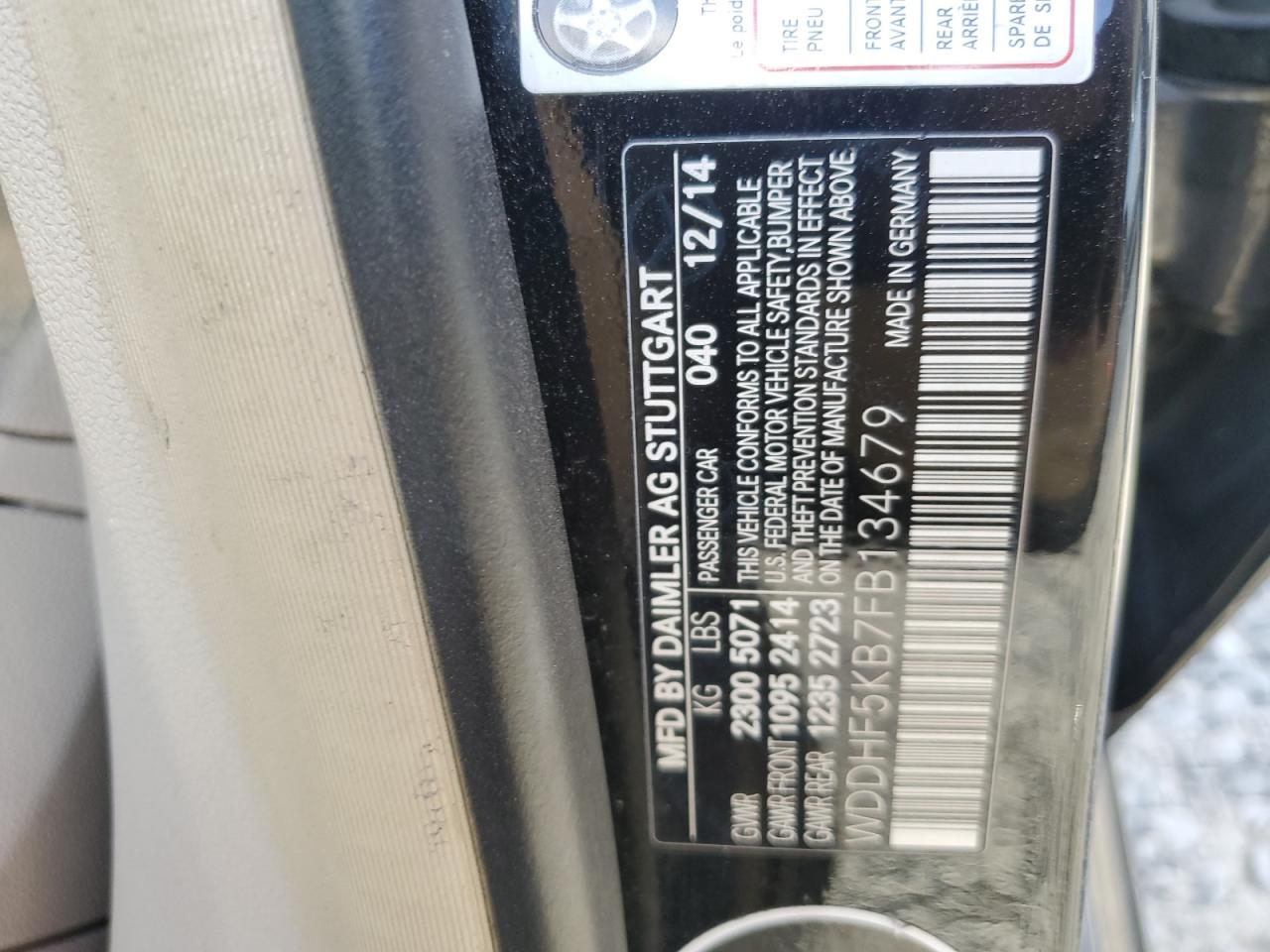 2015 Mercedes-Benz E 350 VIN: WDDHF5KB7FB134679 Lot: 88155815