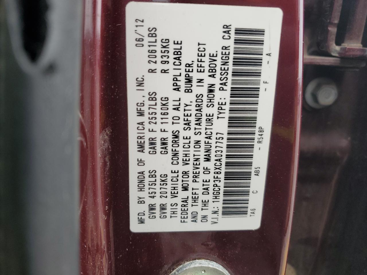 2012 Honda Accord - Image 14