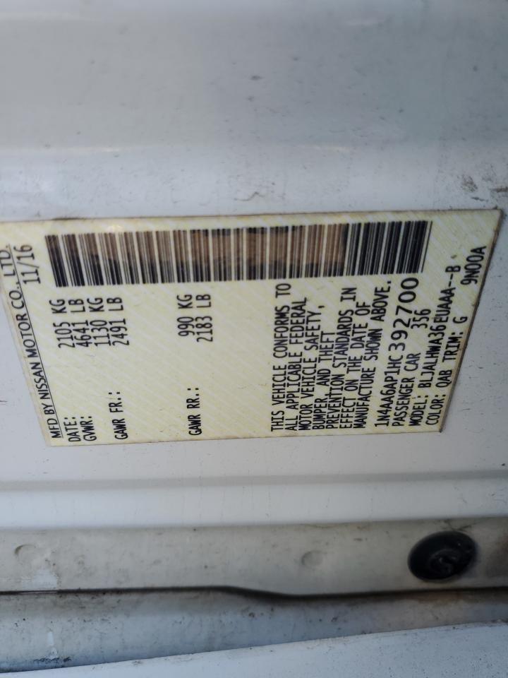 2017 Nissan Maxima 3.5S VIN: 1N4AA6AP1HC392700 Lot: 88347205