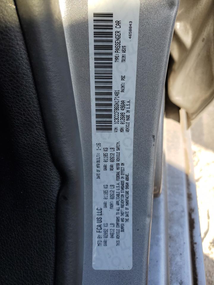 VIN 1C3CCCFB6GN171481 2016 CHRYSLER 200 no.12