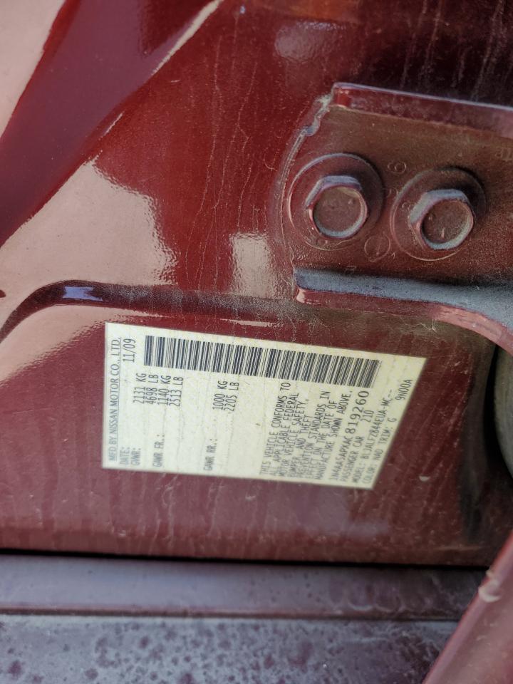 2010 Nissan Maxima S VIN: 1N4AA5APXAC819260 Lot: 68238162