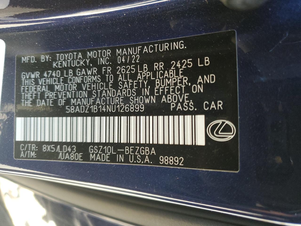 2022 Lexus ES - Image 13