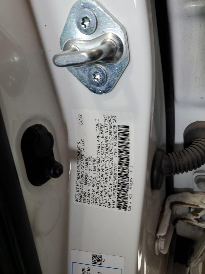 19XZE4F57NE012776 HONDA INSIGHT 2022