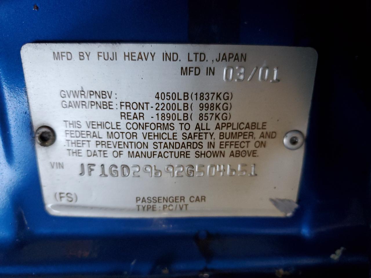 2002 Subaru WRX - Image 12
