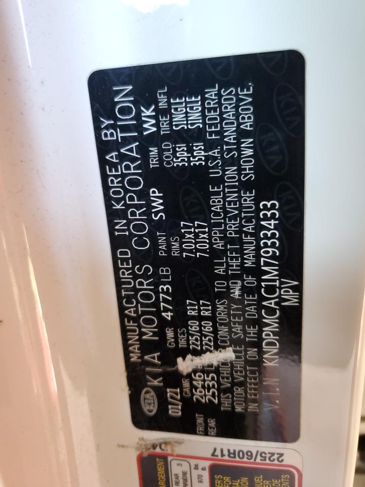 KNDPMCAC1M7933433 KIA SPORTAGE 2021