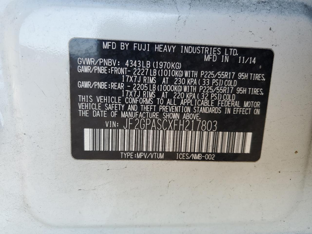 2015 Subaru XV - Image 14