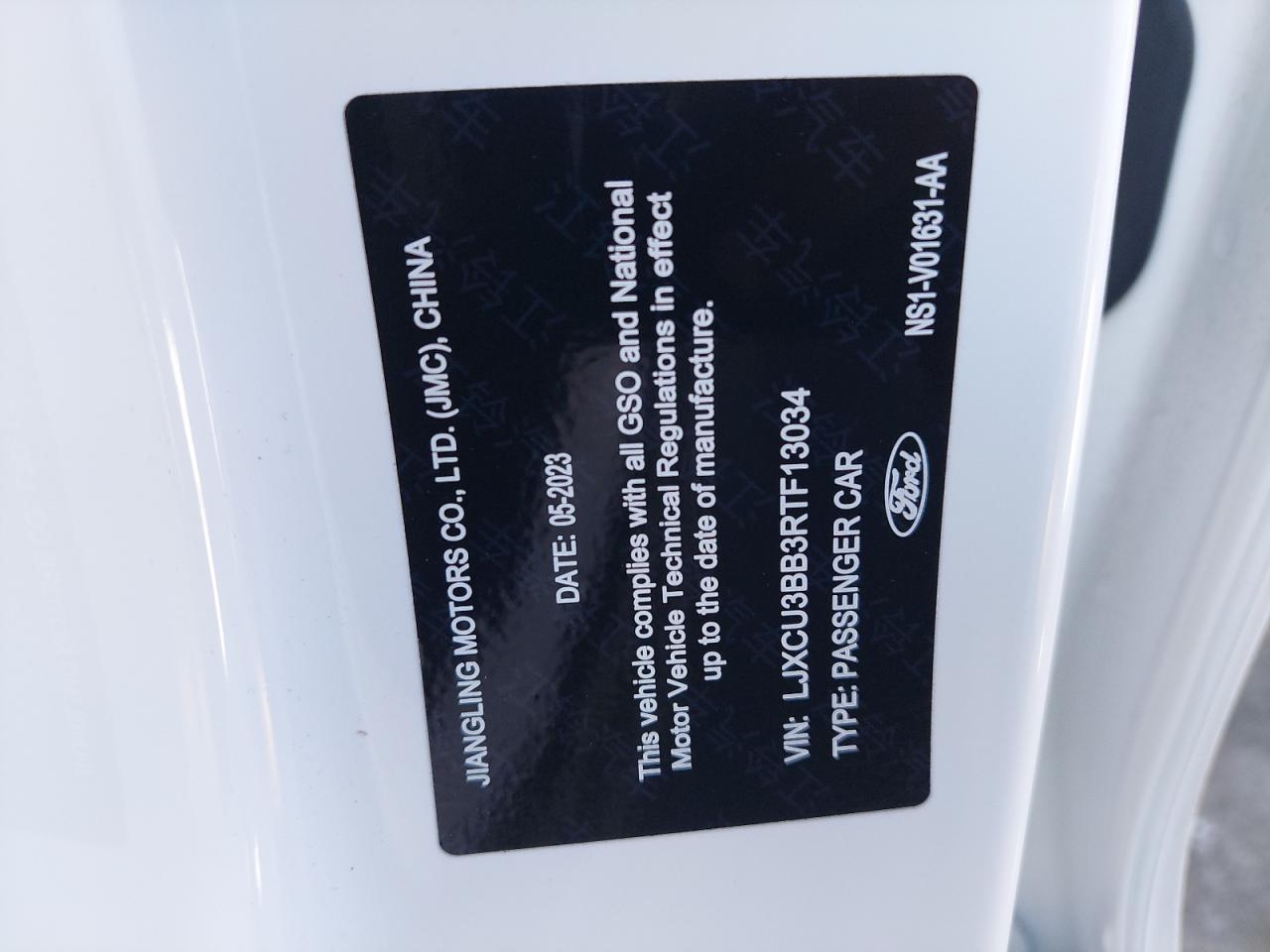 LJXCU3BBB3RTF13034 - 2024 FORD TERRITORY - #87098784