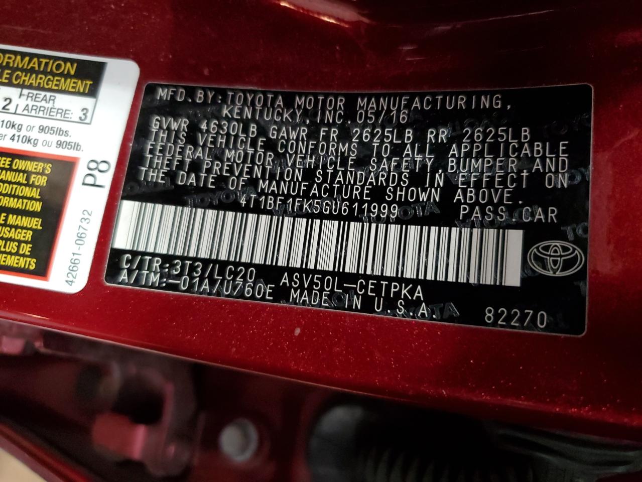 2016 Toyota Camry - Image 13