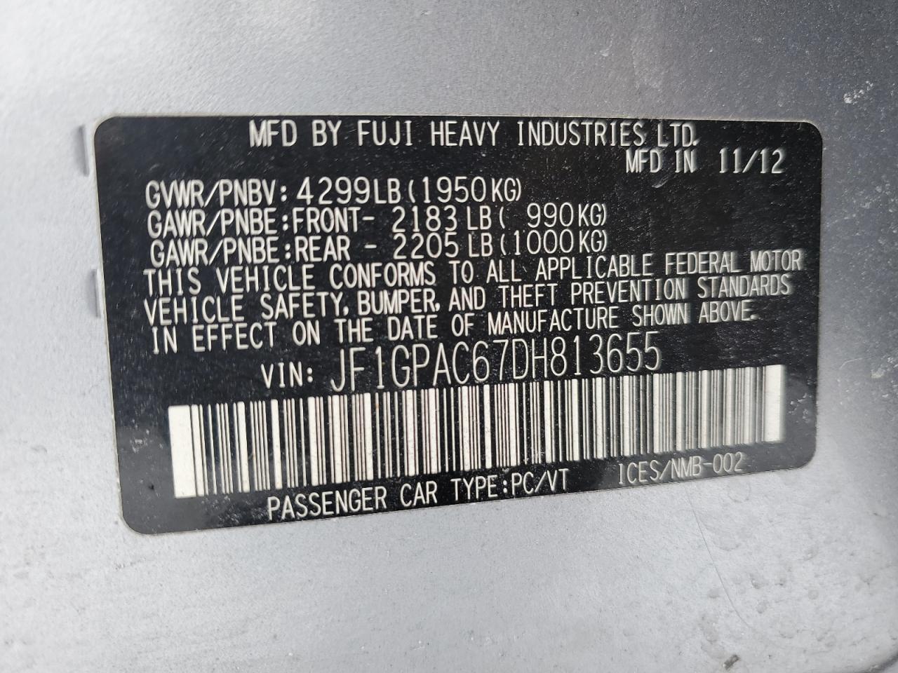 2013 Subaru Impreza - Image 12