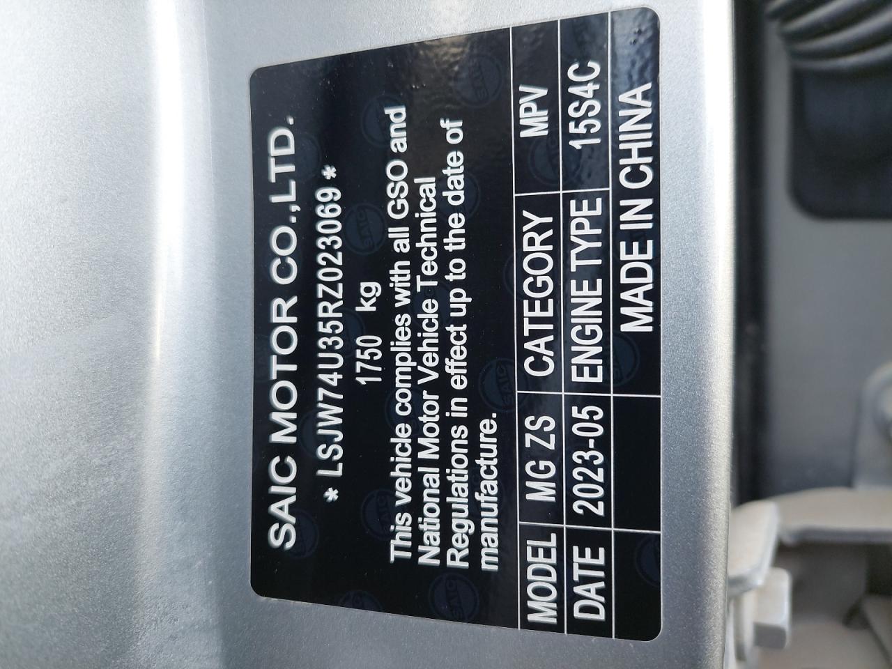 LSJW74U35RZ023069 - 2024 Mg ZS - #87135184