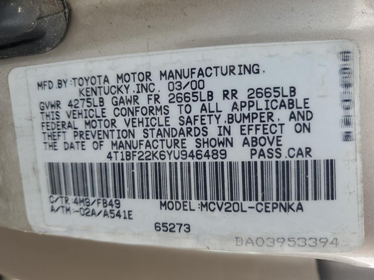 2000 Toyota Camry - Image 12