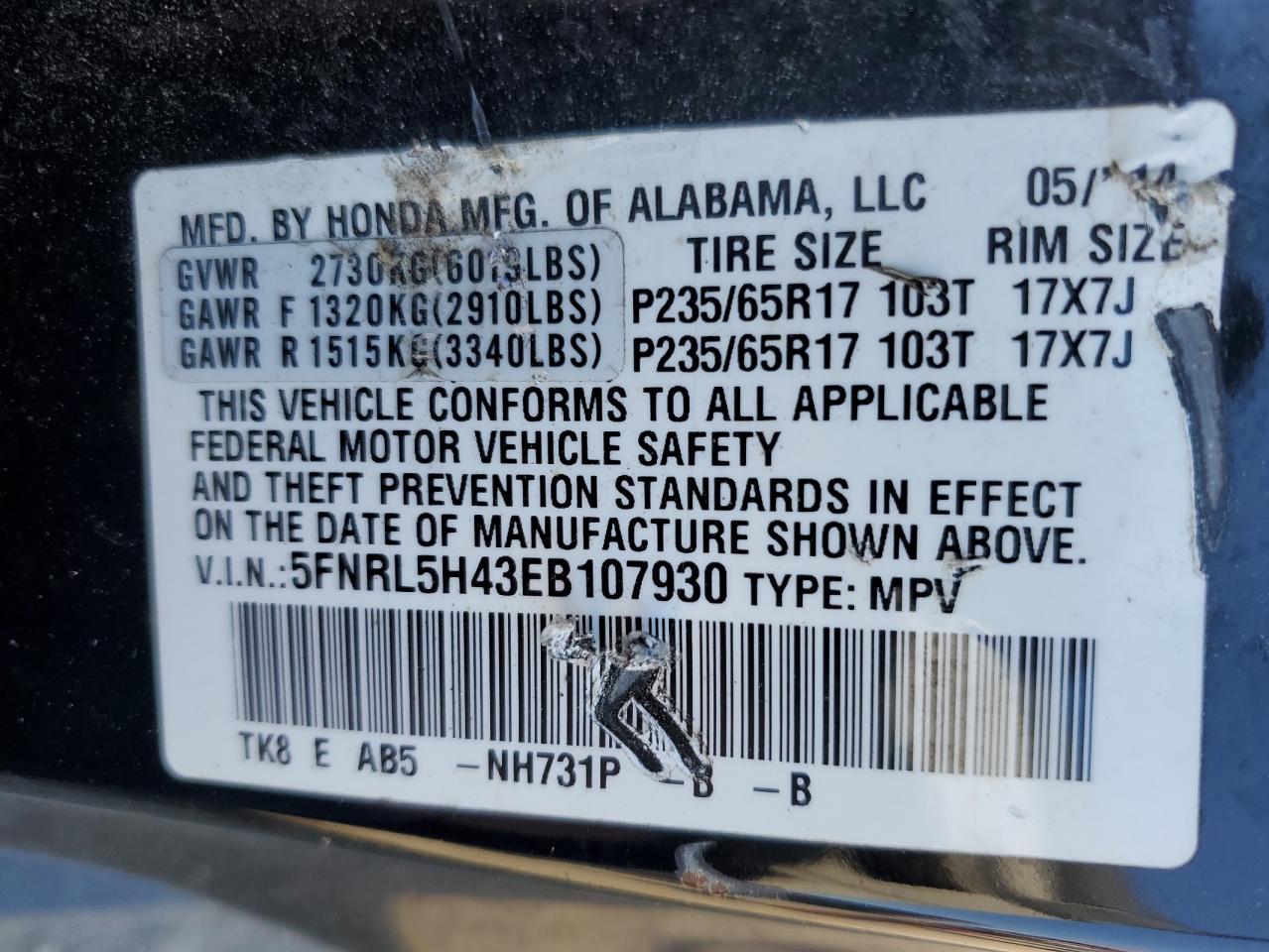 2014 Honda Odyssey - Image 13