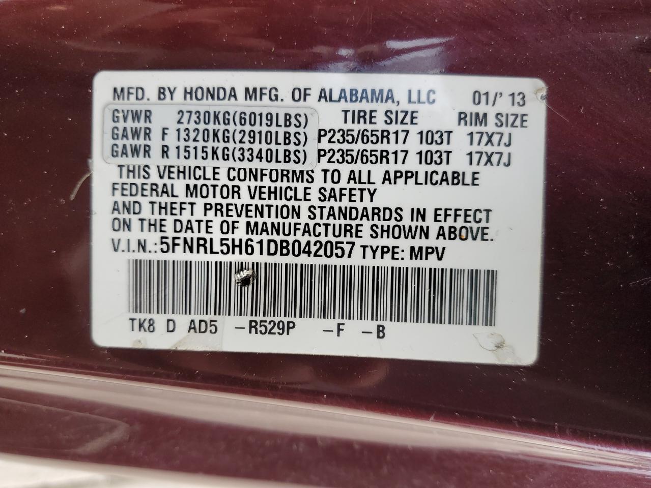 2013 Honda Odyssey - Image 15