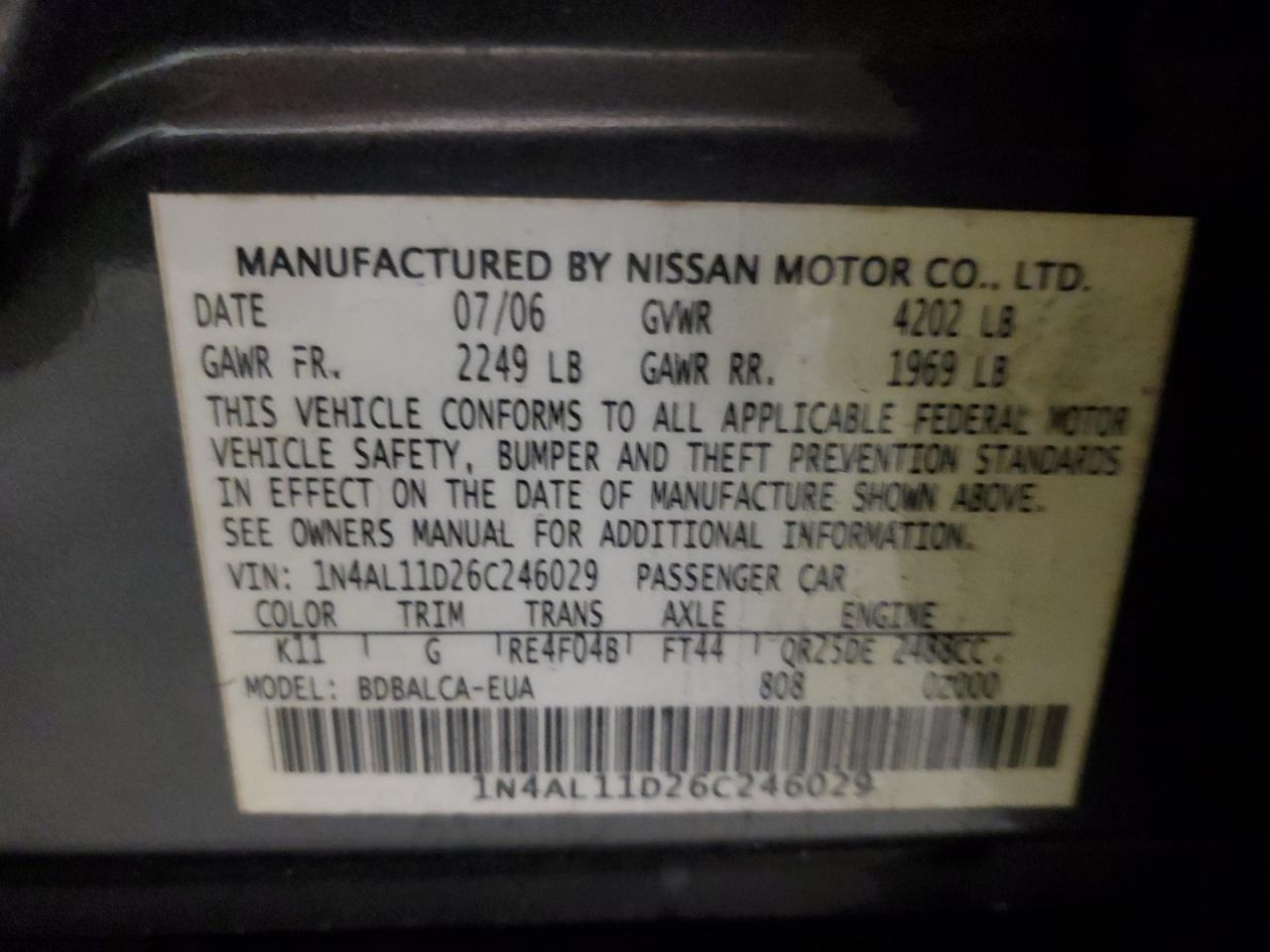 2006 Nissan Altima - Image 12