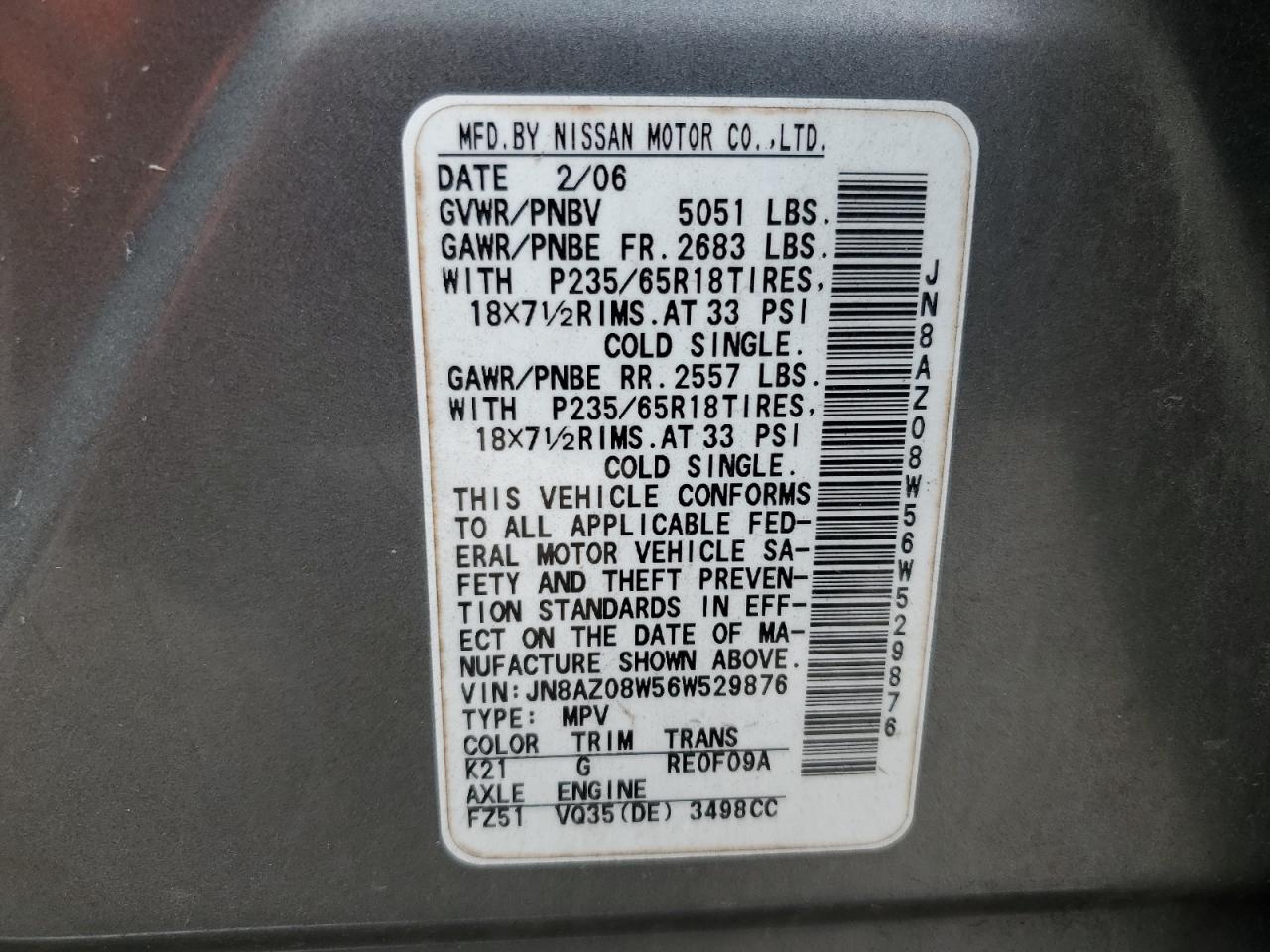 2006 Nissan Murano - Image 13