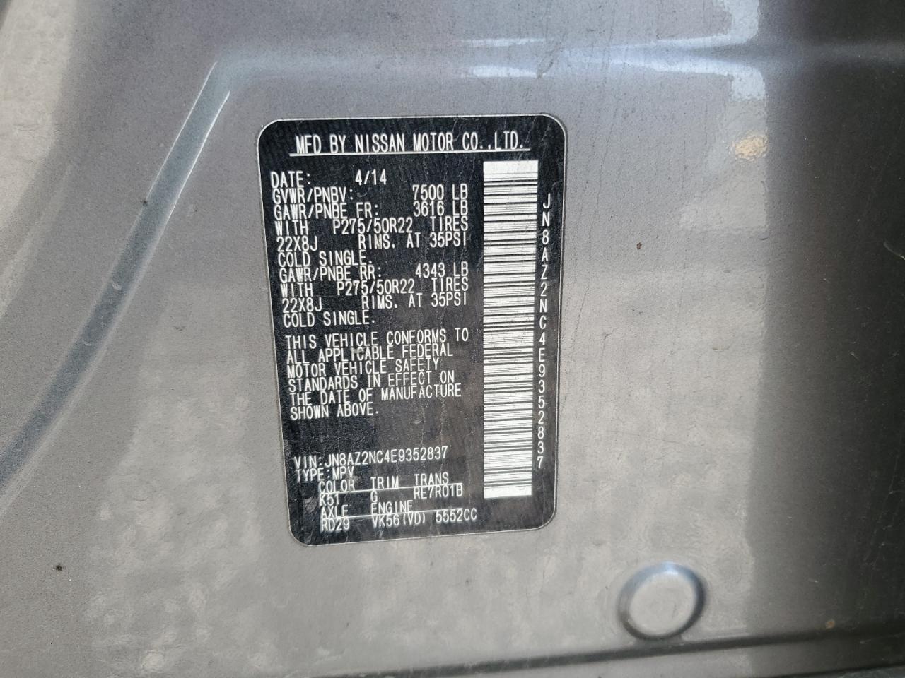 2014 Infiniti QX80 - Image 13