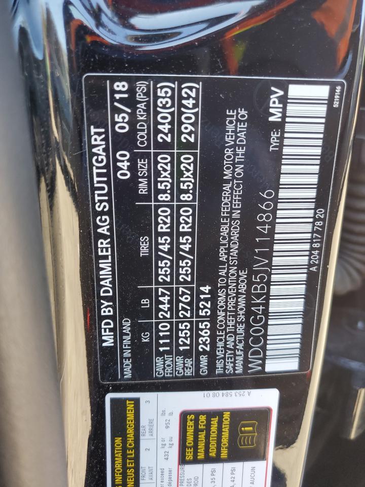 2018 Mercedes-Benz Glc 300 4Matic VIN: WDC0G4KB5JB114866 Lot: 86603704