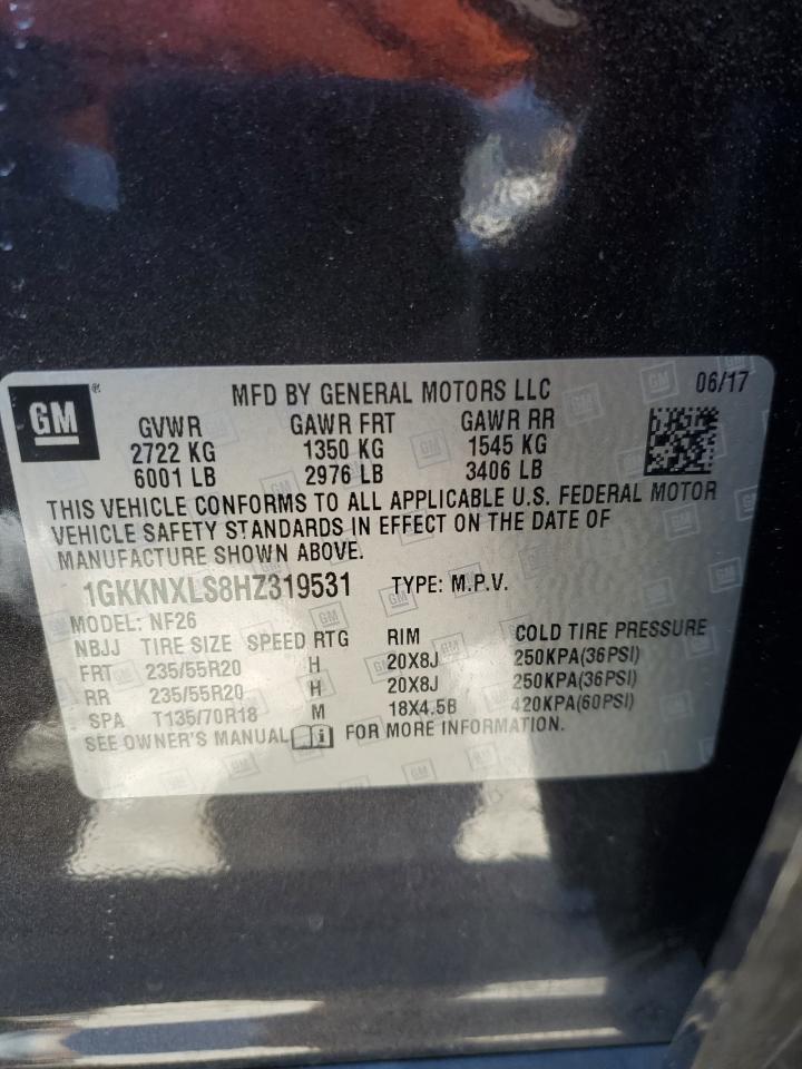 VIN 1GKKNXLS8HZ319531 2017 GMC ACADIA DEN no.14