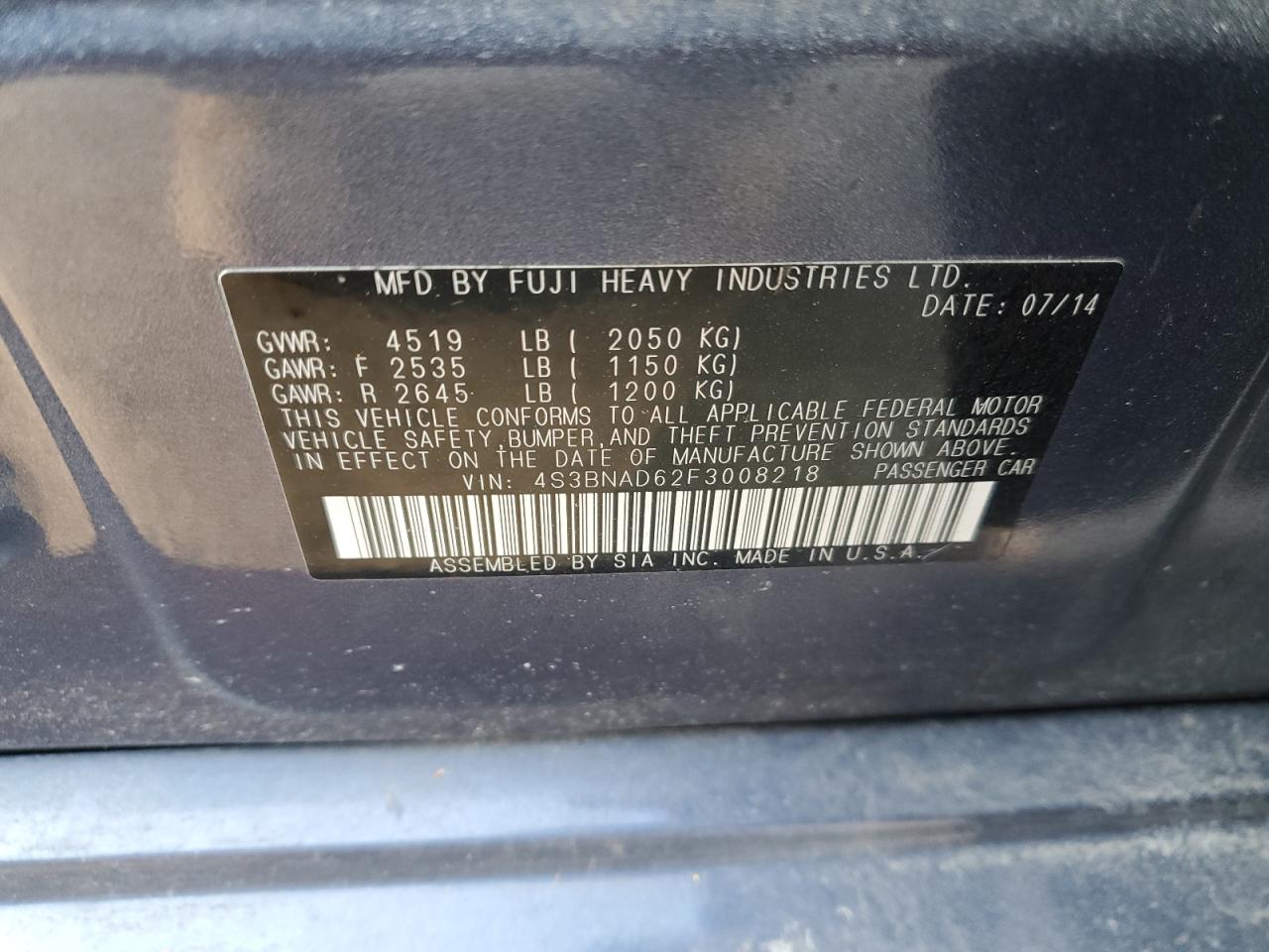 2015 Subaru Legacy - Image 12