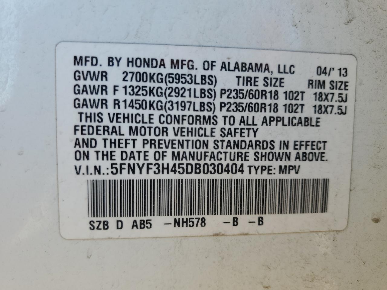 2013 Honda Pilot - Image 13