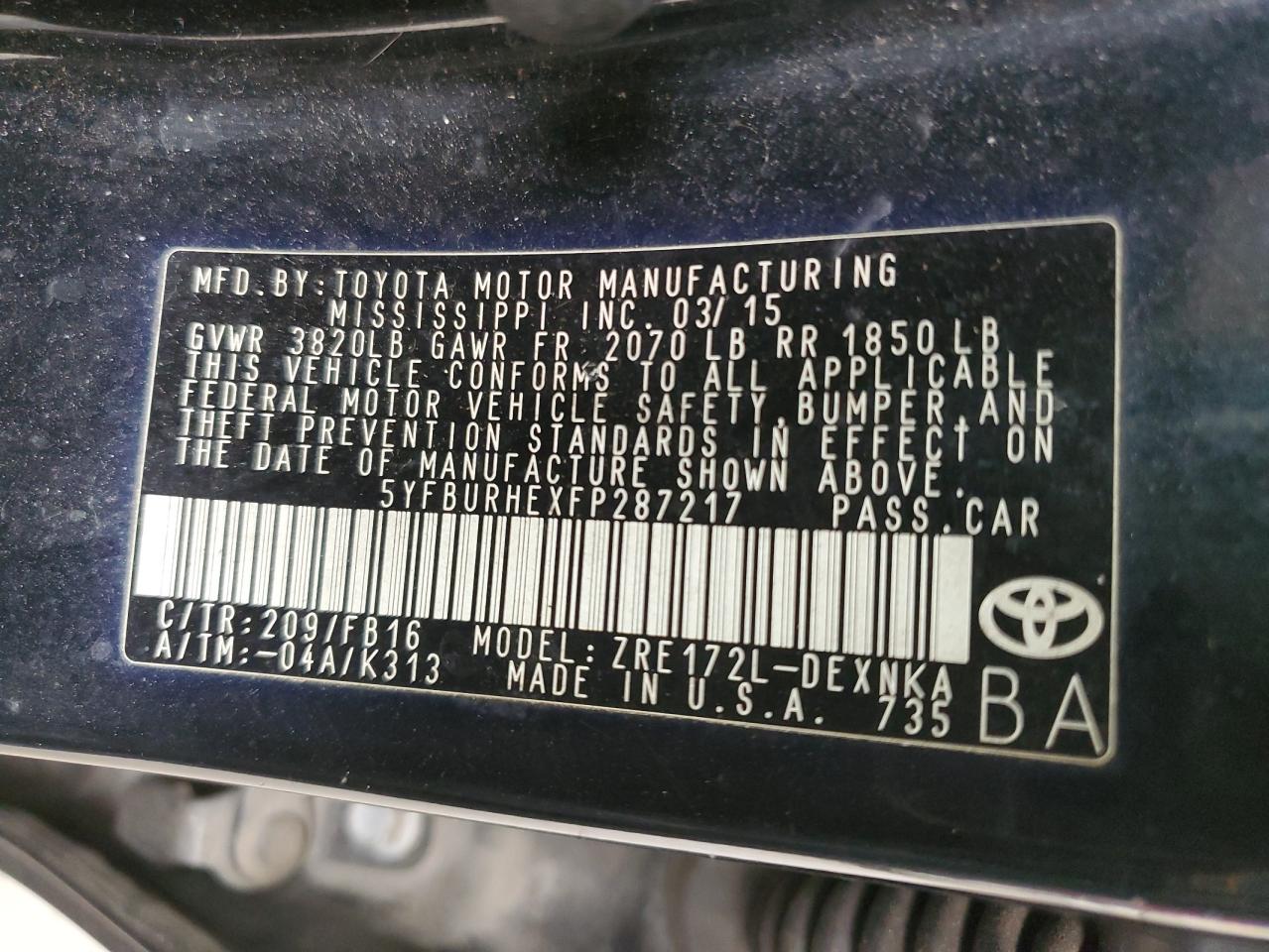 2015 Toyota Corolla - Image 12