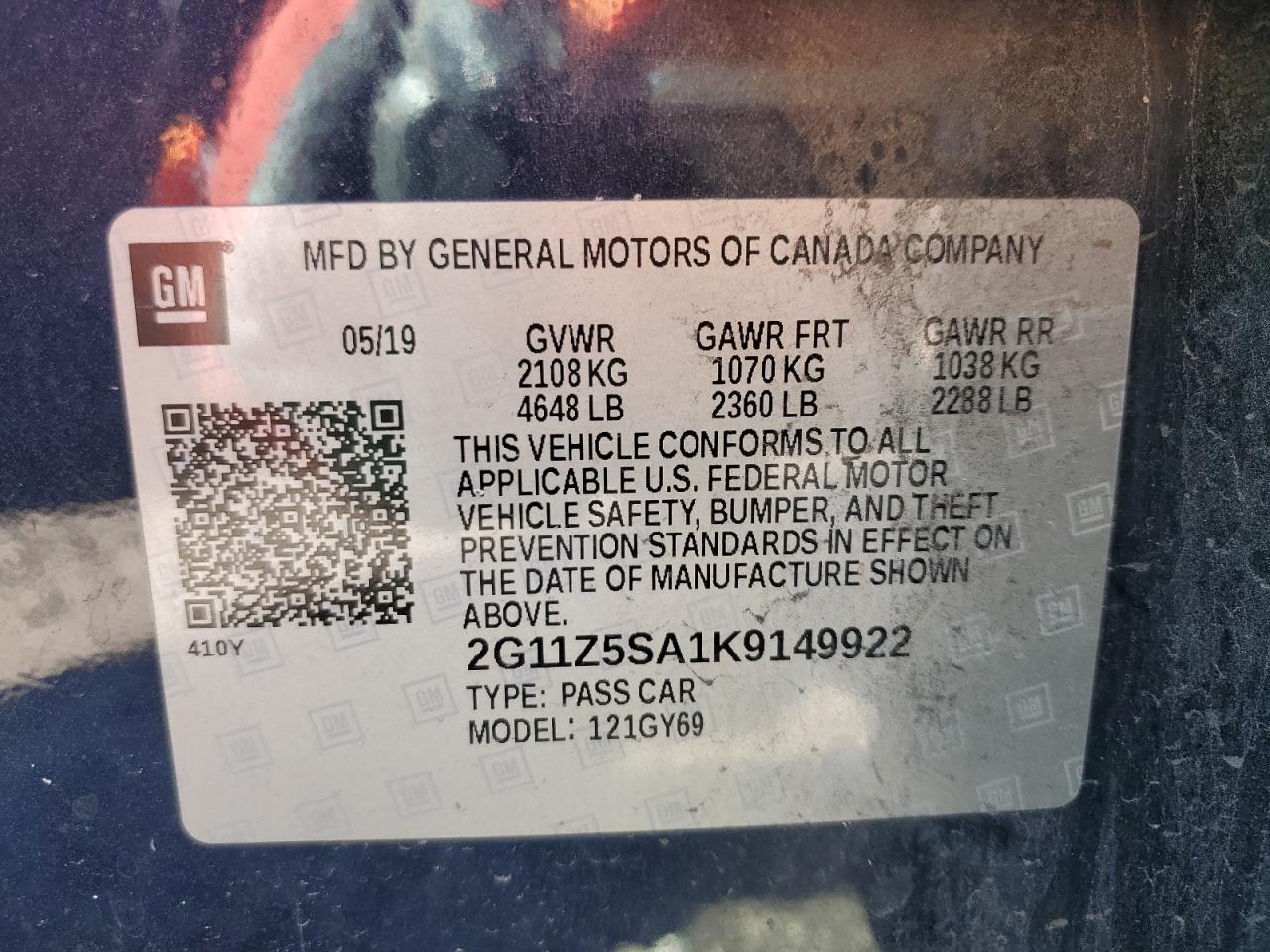 2019 Chevrolet Impala - Image 13