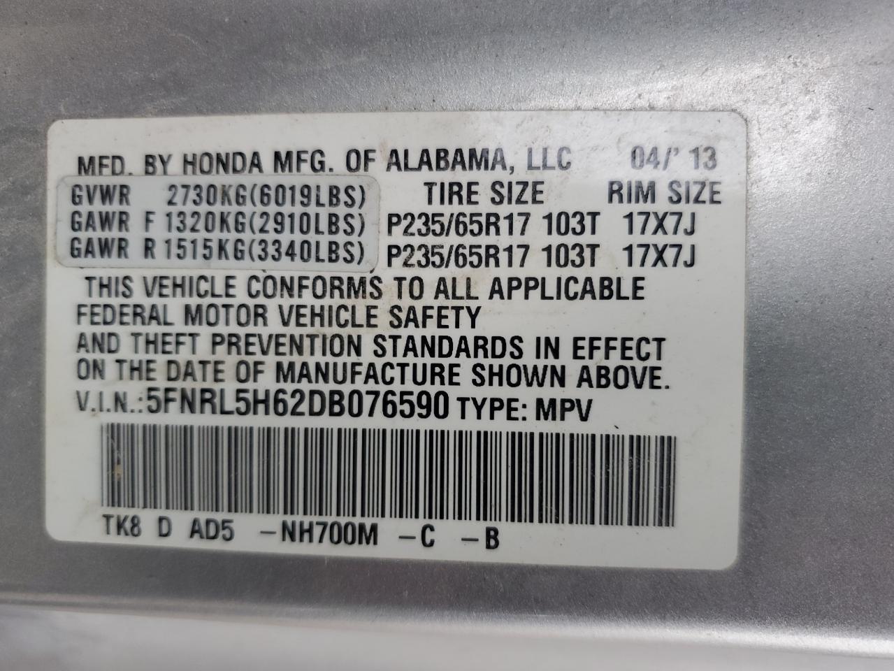 2013 Honda Odyssey - Image 13