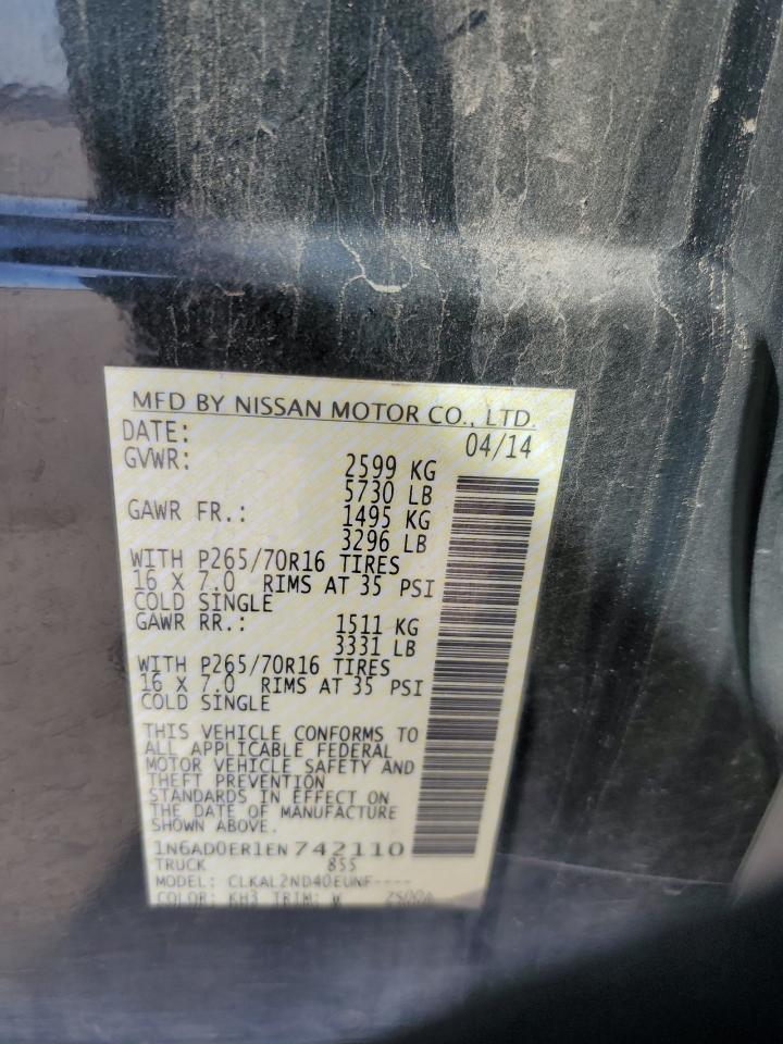 VIN 1N6AD0ER1EN742110 2014 NISSAN FRONTIER no.13