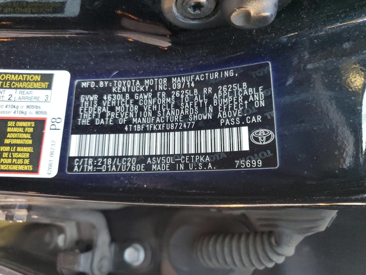 2015 Toyota Camry - Image 12