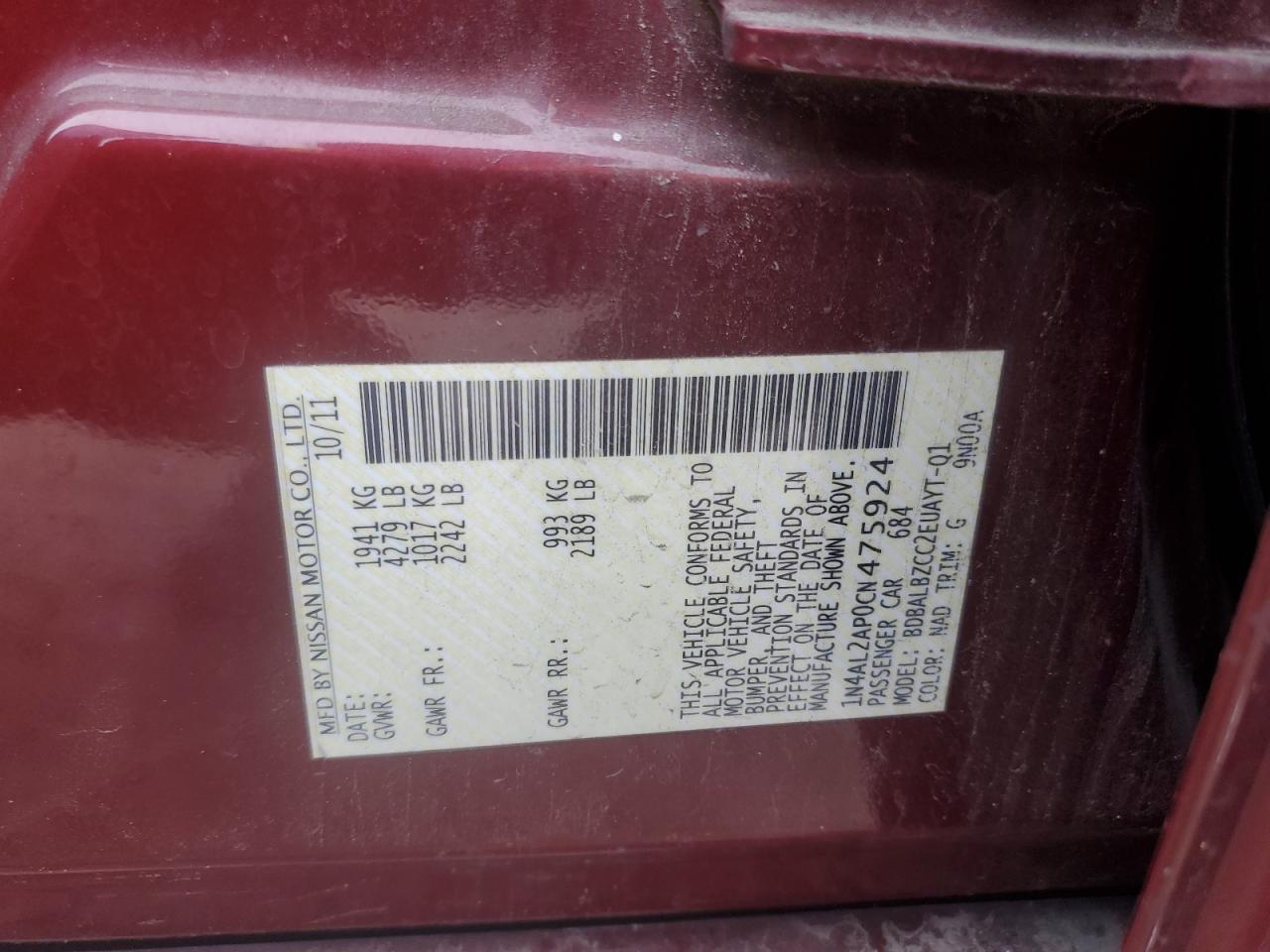 2012 Nissan Altima - Image 14