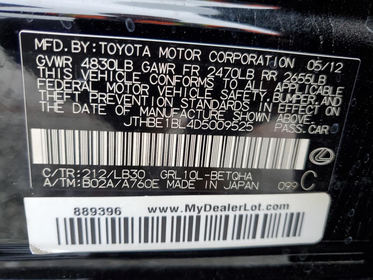2013 Lexus GS - Image 12