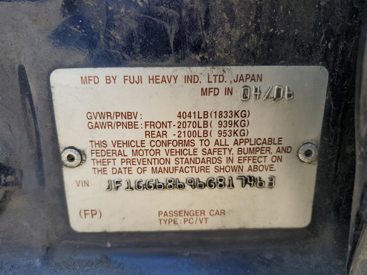 2006 Subaru Impreza - Image 12
