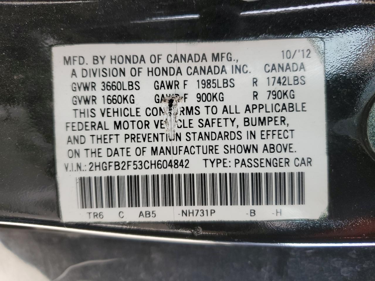 2012 Honda Civic - Image 12