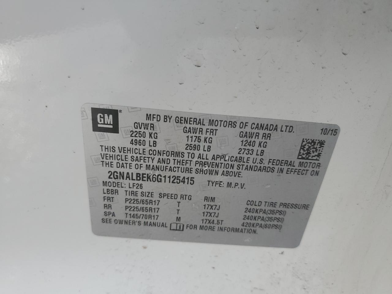 2016 Chevrolet Equinox - Image 14