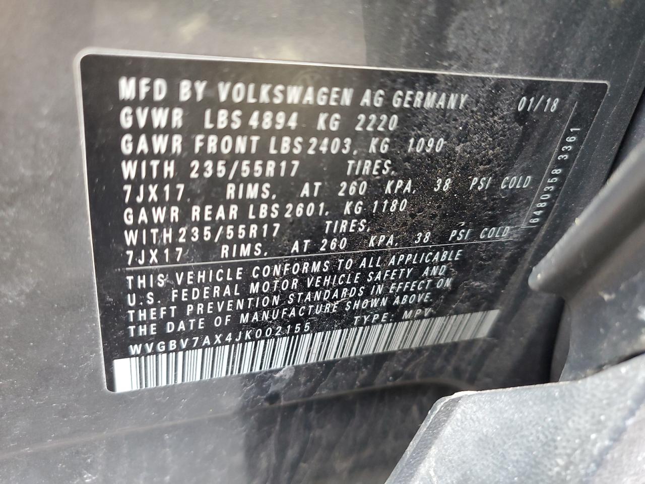 2018 Volkswagen Tiguan - Image 15