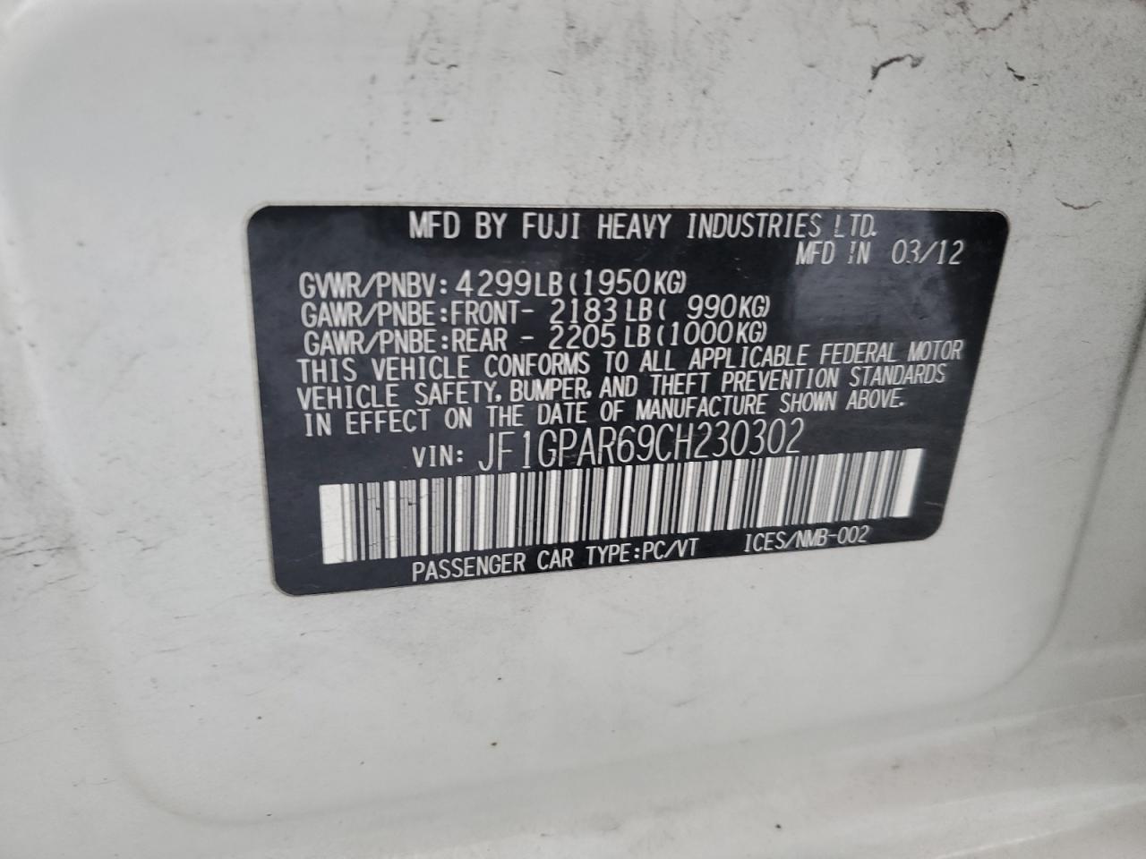 2012 Subaru Impreza - Image 12