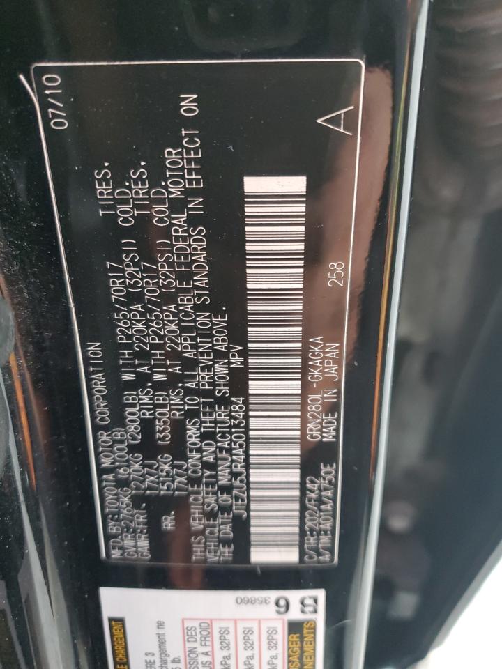 2010 Toyota 4Runner Sr5 VIN: JTEZU5JR4A5013484 Lot: 42481185